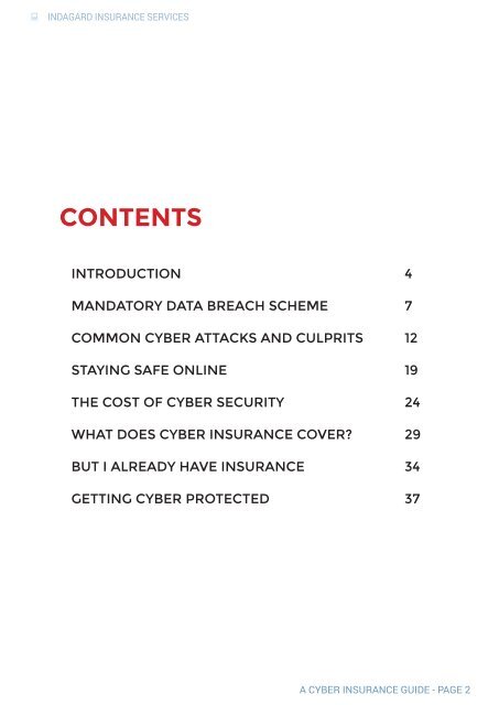 Indagard Insurance Services Guide to Cyber Risk and Insurance
