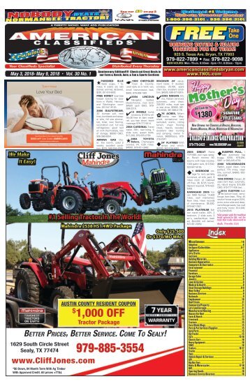 American Classifieds, Thrifty Nickel May 5th Edition Bryan/College Station