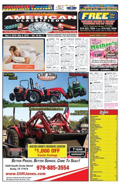 American Classifieds, Thrifty Nickel May 5th Edition Bryan/College Station