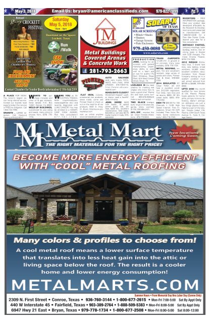 American Classifieds, Thrifty Nickel May 5th Edition Bryan/College Station