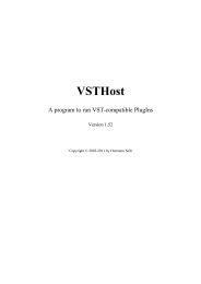 VSTHost - Hermann Seibs Hauptseite
