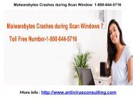 Malwarebytes Crashes during Scan Window 1-800-644-5716
