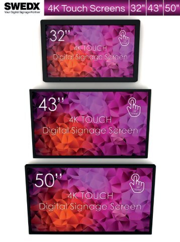32" 43" and 50" Touch Digital Signage Screens
