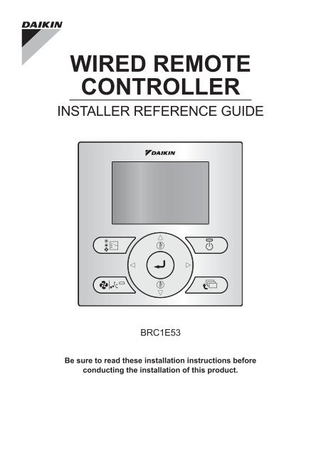 BRC1E53 - Installation Manual