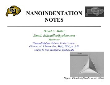 Nanoindentation Notes (PDF) - NCF