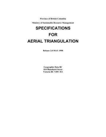 SPECS FOR AERIAL TRIANGULATION