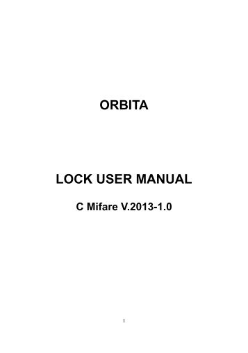 Cerraduras Manual CMifare-1.1