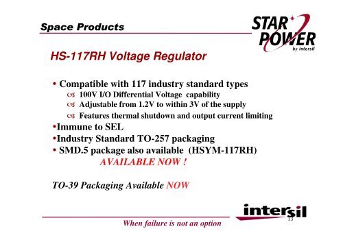 Space Products Radiation Hardened Power ... - Protec GmbH