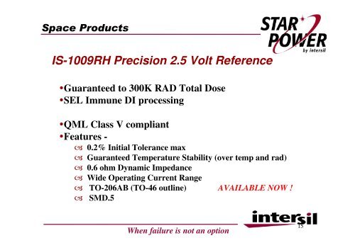 Space Products Radiation Hardened Power ... - Protec GmbH