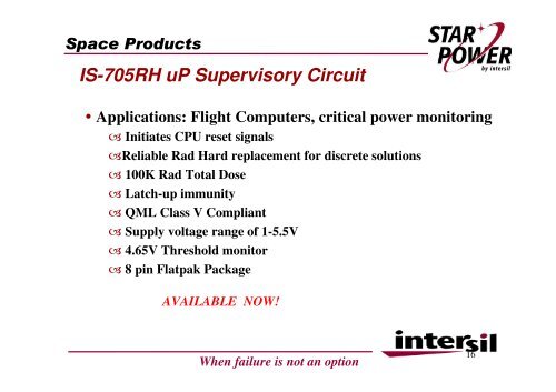 Space Products Radiation Hardened Power ... - Protec GmbH