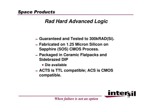 Space Products Radiation Hardened Power ... - Protec GmbH