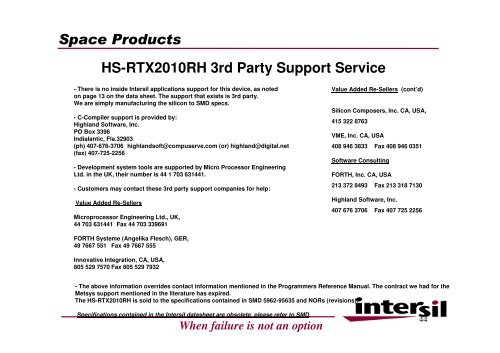 Space Products Radiation Hardened Power ... - Protec GmbH