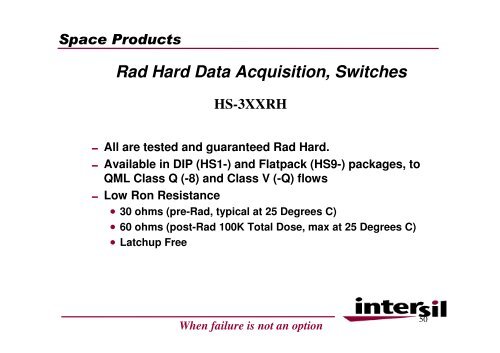 Space Products Radiation Hardened Power ... - Protec GmbH