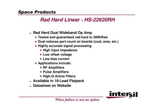 Space Products Radiation Hardened Power ... - Protec GmbH