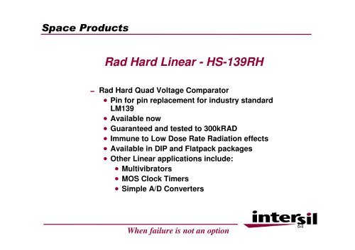 Space Products Radiation Hardened Power ... - Protec GmbH