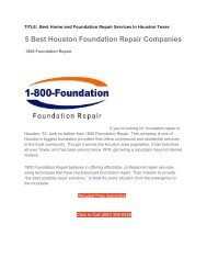 Best Home and Foundation Repair Services in Houston Texas