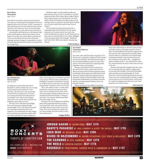 BeatRoute Magazine BC Print Edition May 2018