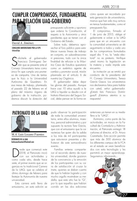 Gaceta UAQ 04 | Abril 2018