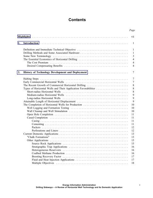 Drilling Sideways -- A Review of Horizontal Well Technology ... - EIA