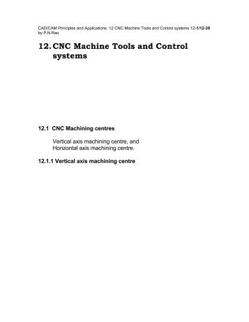 12.CNC Machine Tools and Control systems