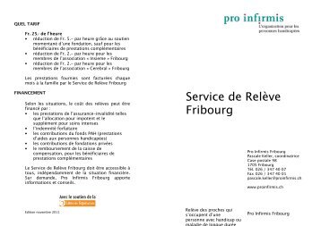 Service de Relève Fribourg - Pro Infirmis