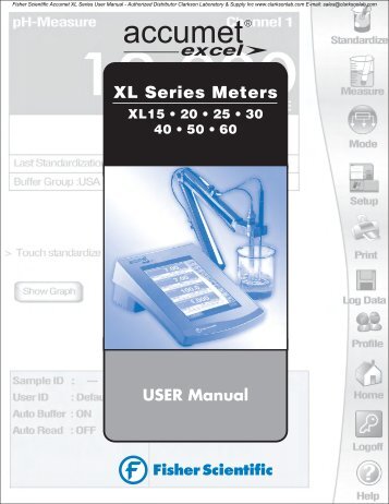 Fisher Scientific Accumet XL Series User Manual - Clarkson ...