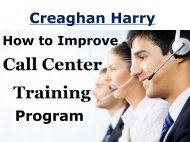 Creaghan Harry - Guides to Improve Customer Service Script for Your Call Center 