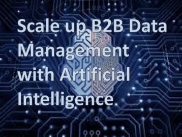 Scale up B2B Data Management with Artificial Intelligence