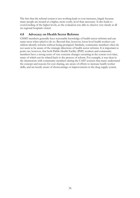 Joint External Evaluation of the Health Sector in Tanzania: Draft ...