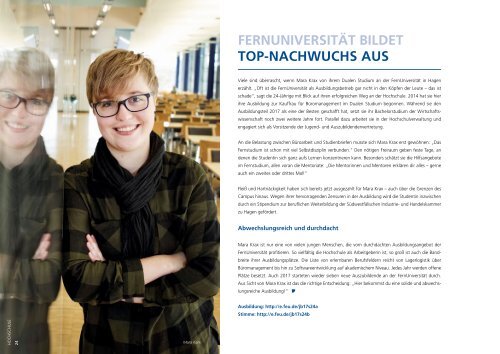 Jahrbuch 2017 der FernUniversität in Hagen