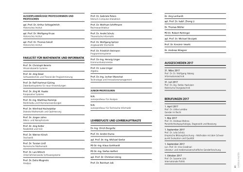 Jahrbuch 2017 der FernUniversität in Hagen