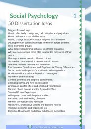 Dissertation on social psychology