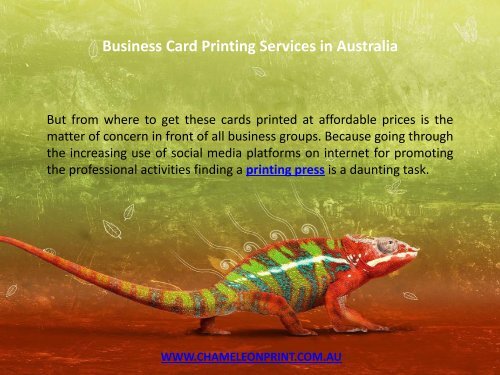 Business Card Printing Services in Australia