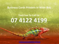 Business Cards Printers in Wide Bay