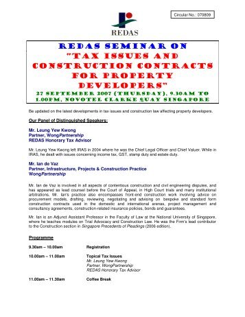 redas seminar on - Institution of Engineers Singapore