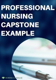 Professional Nursing Capstone Example