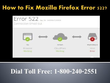 How to Fix Mozilla Firefox Error 522 Dial 1-800-240-2551 For Help