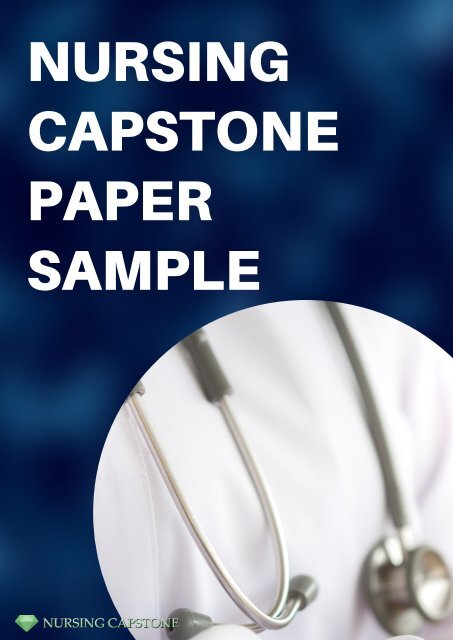 Nursing Capstone Paper Sample