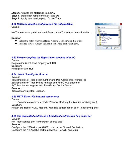 NetTrade Troubleshooting Guide - GoFrugal Technologies