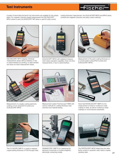 Characteristic values and technical data of ... - vernier sales, inc.