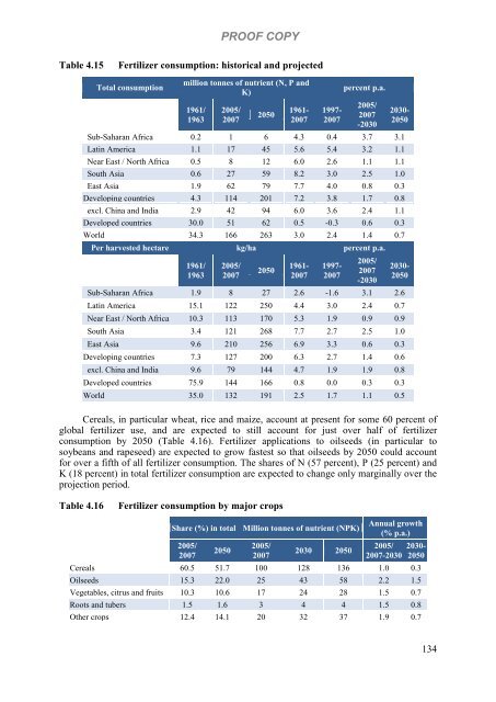 World agriculture towards 2030/2050: the 2012 revision - Fao