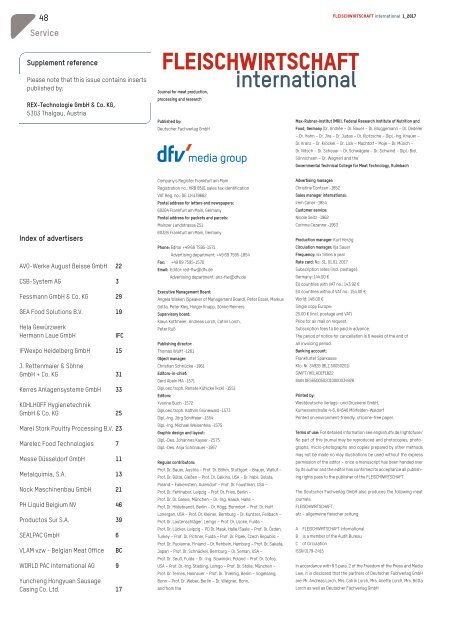 FLEISCHWIRTSCHAFT international 1/2017