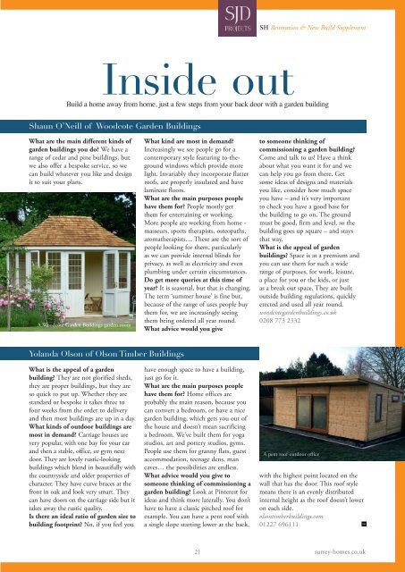 Surrey Homes | SH43 | May 2018 | Restoration & New Build supplement inside