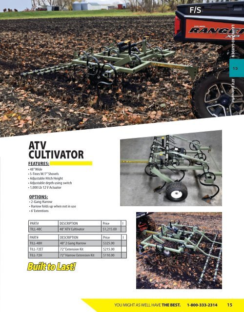 2018 Equipment & Parts Catalog