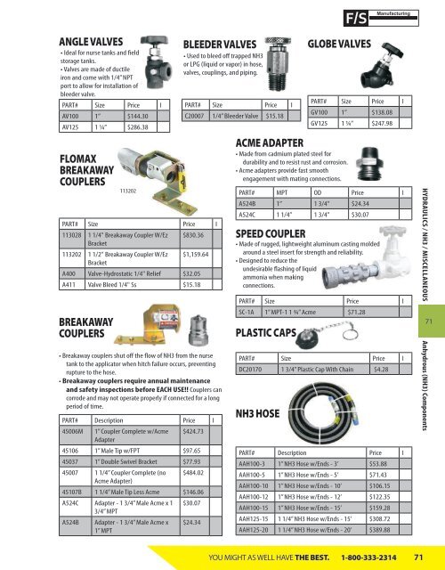 2018 Equipment & Parts Catalog