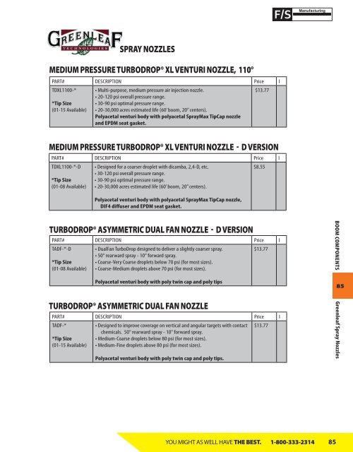 2018 Equipment & Parts Catalog