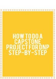 How to Do a Capstone Project for DNP Step-by-Step