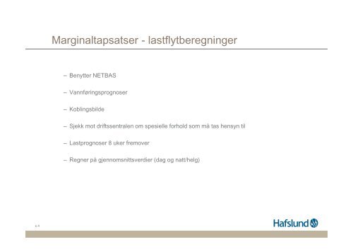 Praksis for beregning og bruk av marginaltap - Energi Norge