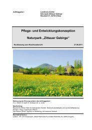 Pflege- und Entwicklungskonzeption Naturpark „Zittauer Gebirge“