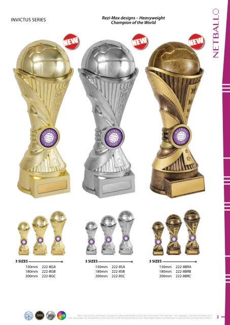 2018 Some Really Different Netball Trophies